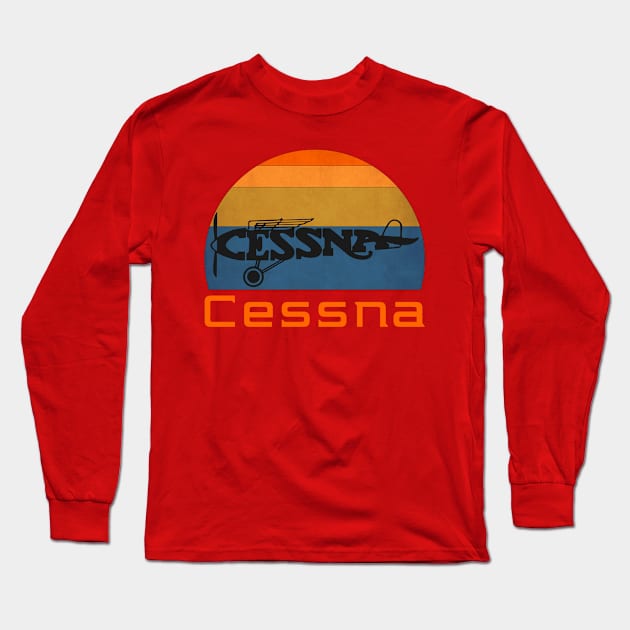 Cessna Logo Long Sleeve T-Shirt by BeeFest